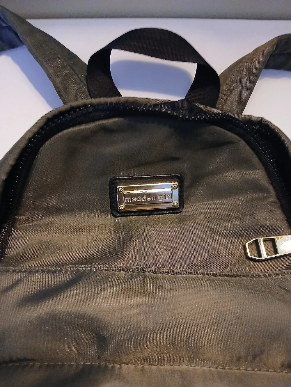 Madden Girl Olive Green Nylon Mini Backpack